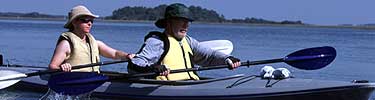 Couple kayaking in the Timucuan Preserve