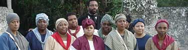 Reenactors from Historic Brattonsville at the slave quarters at the 2003 Heritage Celebration.