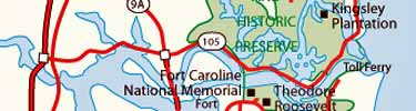 Section of Timucuan Preserve map