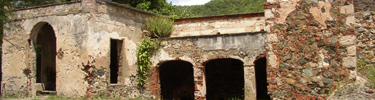 Reef Bay Plantation ruins sugar factory.