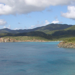 One of the views from the Ramshead Trail provides this scene of the southern shoreline of St. John.