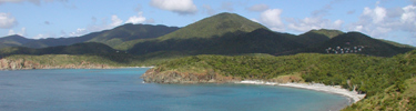 View of Salt Pond Bay from the Ramhead trail.