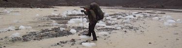 Crossing an icy river