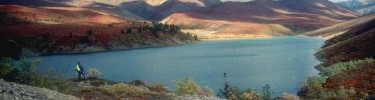 Hiker at Soda Lake