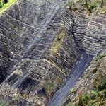 Sediment layers on Biederman Bluff