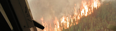 Image of fire from helicopter