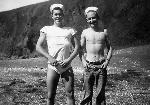 Courtesy of Walter Andersen - "Heavy" Cornwell Jr. and Hans Juhr, Cape Wrangell, Attu Island, Alaska, 1944