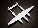 Lockheed and Co. desktop model of a P-38 given to Eleanor while working for Lockheed
