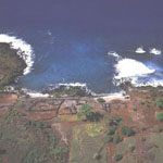 aerial view of Ala Kahakai Trail on the Northern part of the island of Hawai'i
