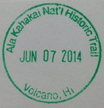 Ala Kahakai stamp for Hawaii Volcanoes National Park