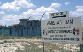 Amistad Dam under constructionconstruction