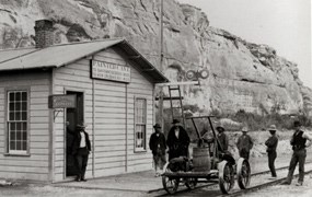 Historic image of Painted Cave Station.