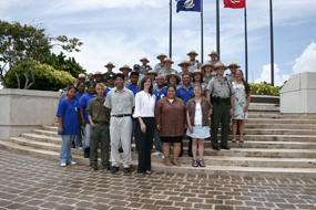 American Memorial Park staff poses at Court of Honor. American Memorial Park staff poses at Court of Honor.