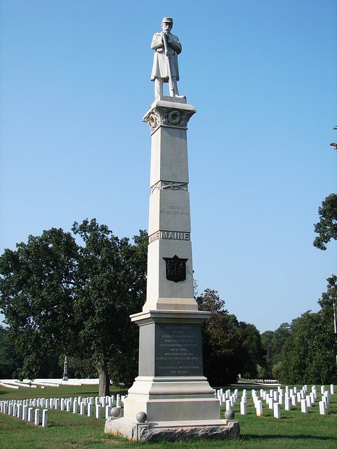 Maine Monument in Andersonville National Cemetery, facing North