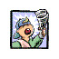 Newsboy shouting "Read all about it!"