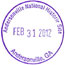 Purple Passport Stamp 
