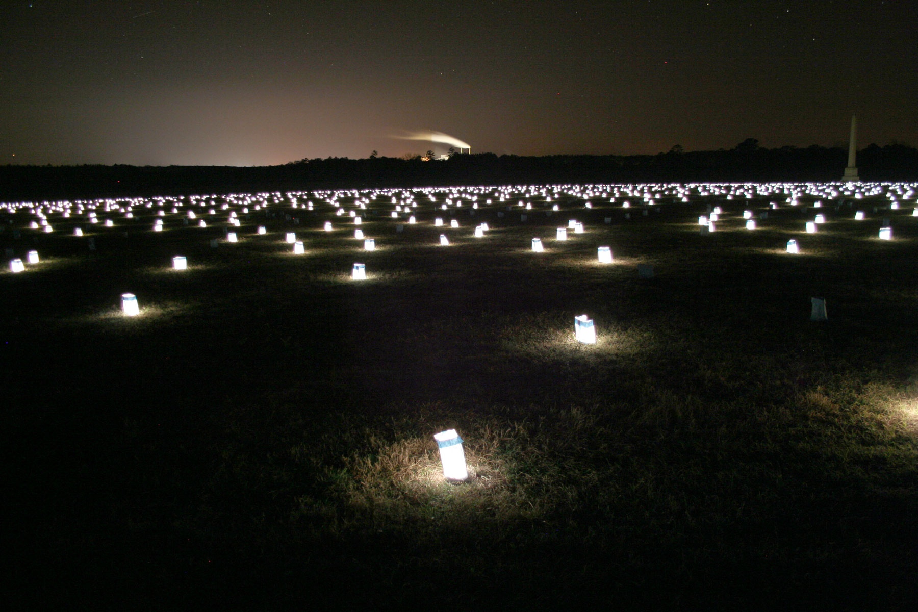 2008 Luminary Display at Andersonville National Historic Site