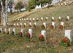Hillside with wreaths