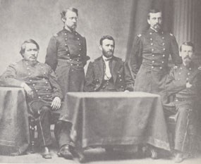 Grant and his staff, ca. January 1865.