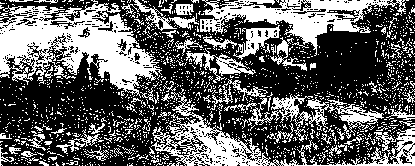 Troops leaving Petersburg, Virginia on the route to Appomattox - April, 1865.