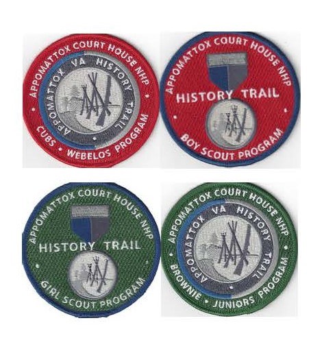 Boy Scout, Girl Scout, Webelo, and Brownie Scout patches