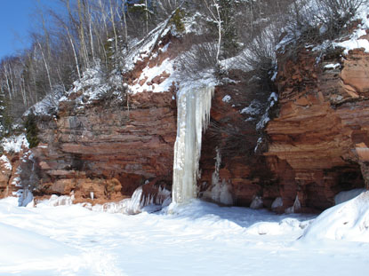 Mainland caves in the winter