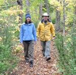 hiking on trails