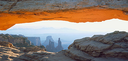 photo: Arches can also be found at nearby Canyonlands National Park, including the popular Mesa Arch.