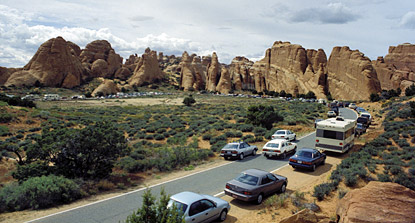 Overflow parking at Devils Garden