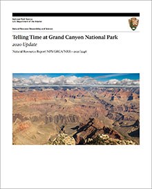 Tiny image of the cover of a report titled Telling Time at Grand Canyon National Park.