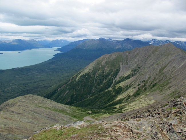 View from above, looking down from Tanalian Mountain.