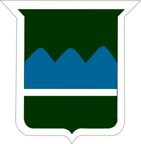 Dark green patch with blue mountains to represent Blue Ridge Division