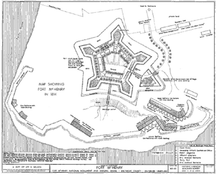 Aerial of Fort McHenry. (Historic American Buildings Survey)