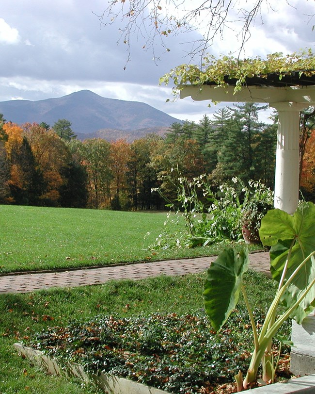 gardens and view of mount ascutney