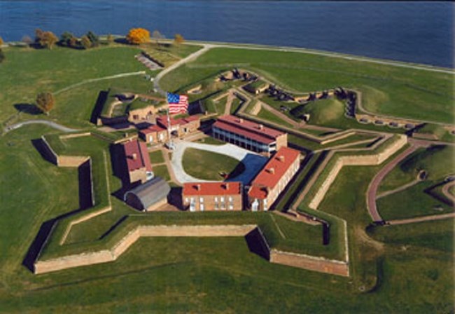 Aerial photo of Fort McHenry. (Maryland Governor's Office)