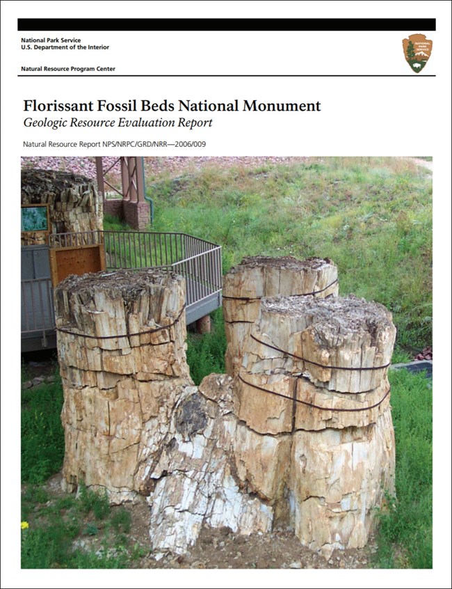 florissant fossil beds gri cover with image of fossil stumps