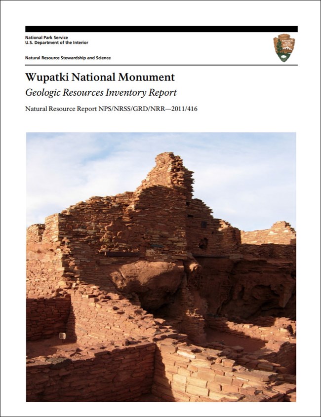 image of wupatki gri report cove with photo of pueblo ruins.
