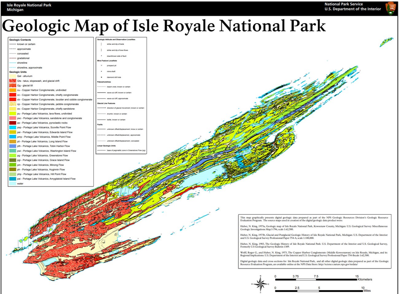 image of isle royale gri geologic map