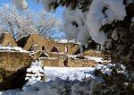 Ruins in the morning snow