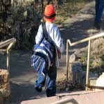 Child on a field trip to Aztec Ruins