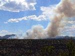 a wildfire on the western boundary