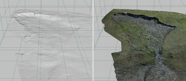 Using 3-D imagery to visualize a thaw slump