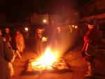 caroling around the bonfire