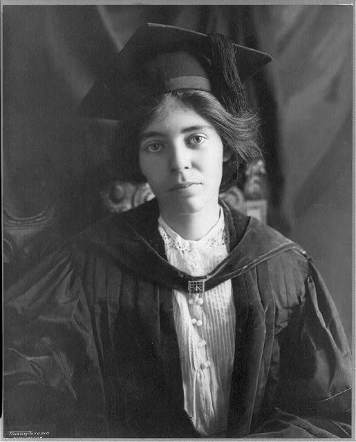 Alice Paul wearing academic cap and gown