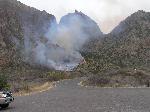 4:26pm; view of fire