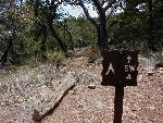 Sign and spur trail to SW4