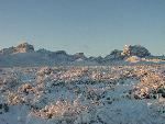 Snow on the slopes of Green Gulch