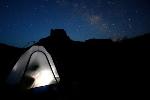 Curtis reading under the stars