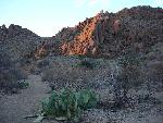 Sunset on the rocks at the Grapevine Hills