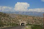A tunnel view of the Sierra del Carmen